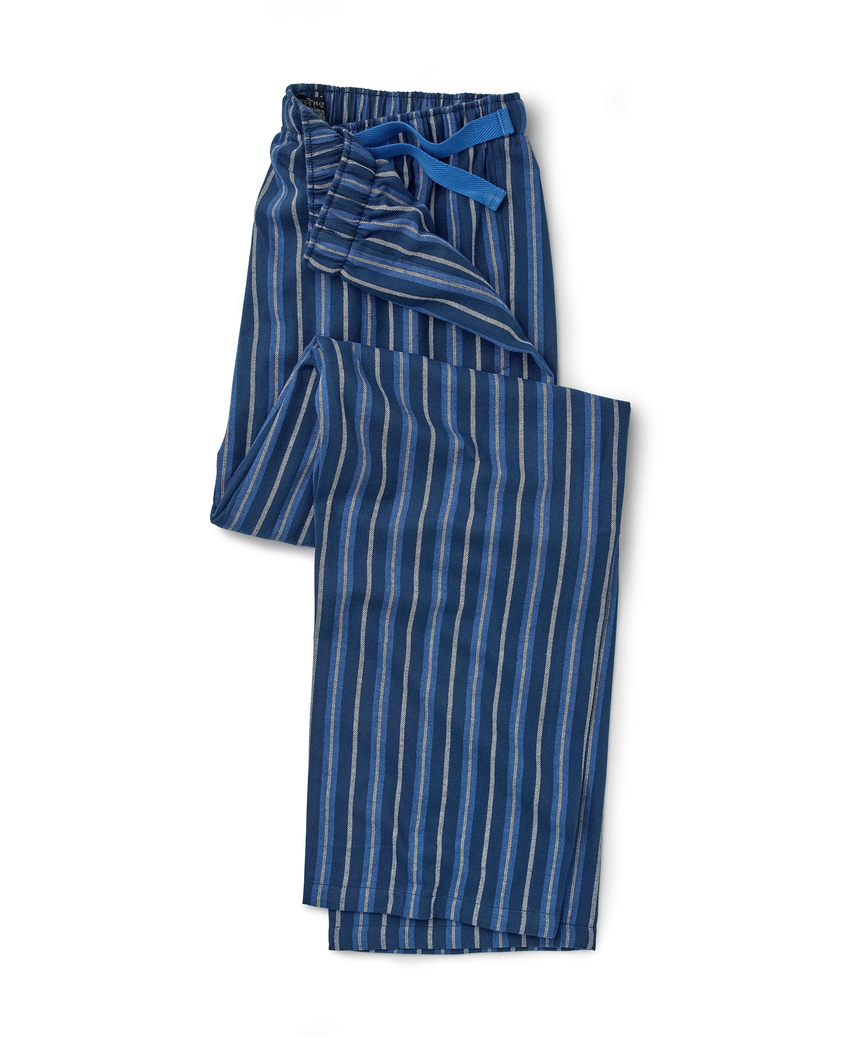 Men's Blue White Striped Cotton Lounge Pants
