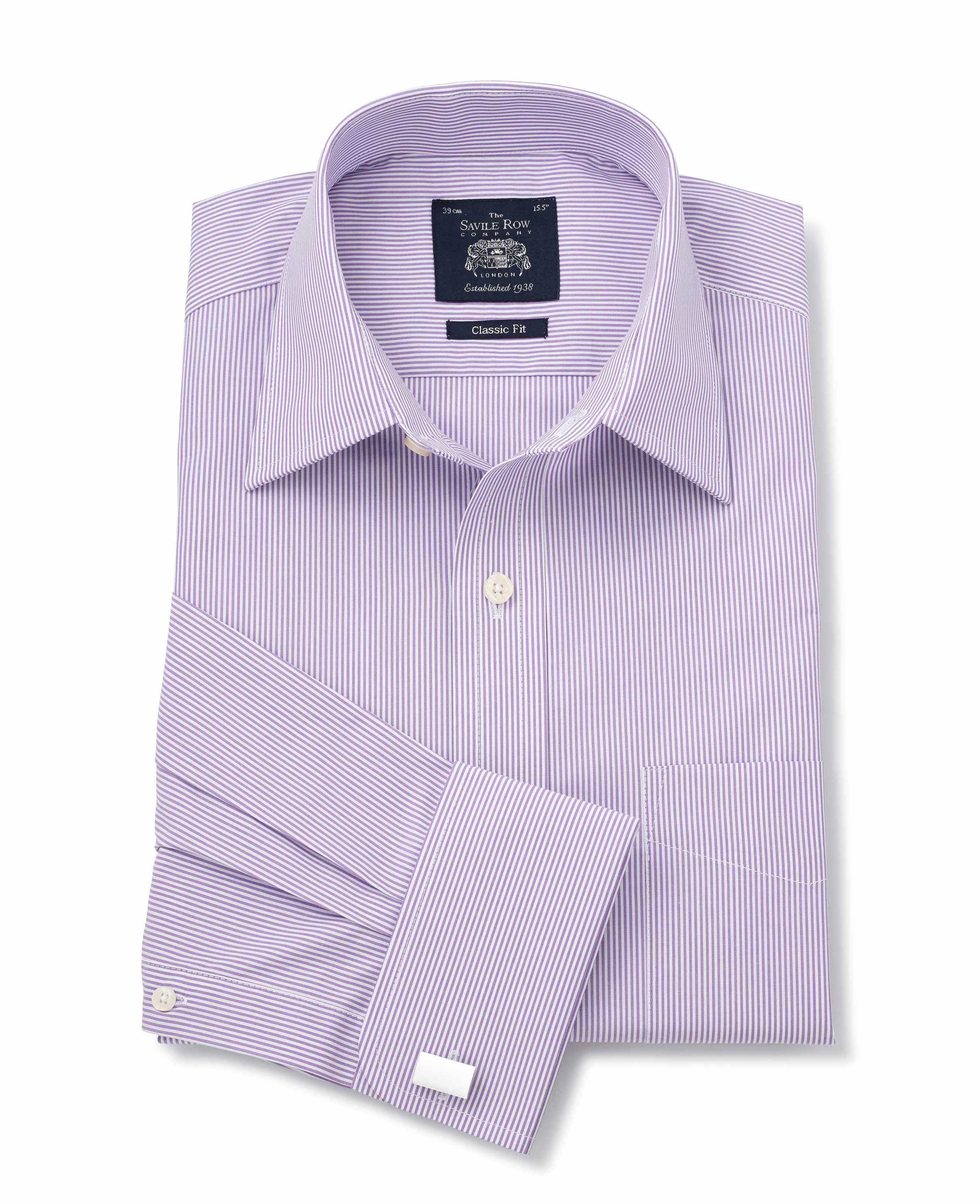 Mens Purple Bengal Stripe Classic Fit Shirt