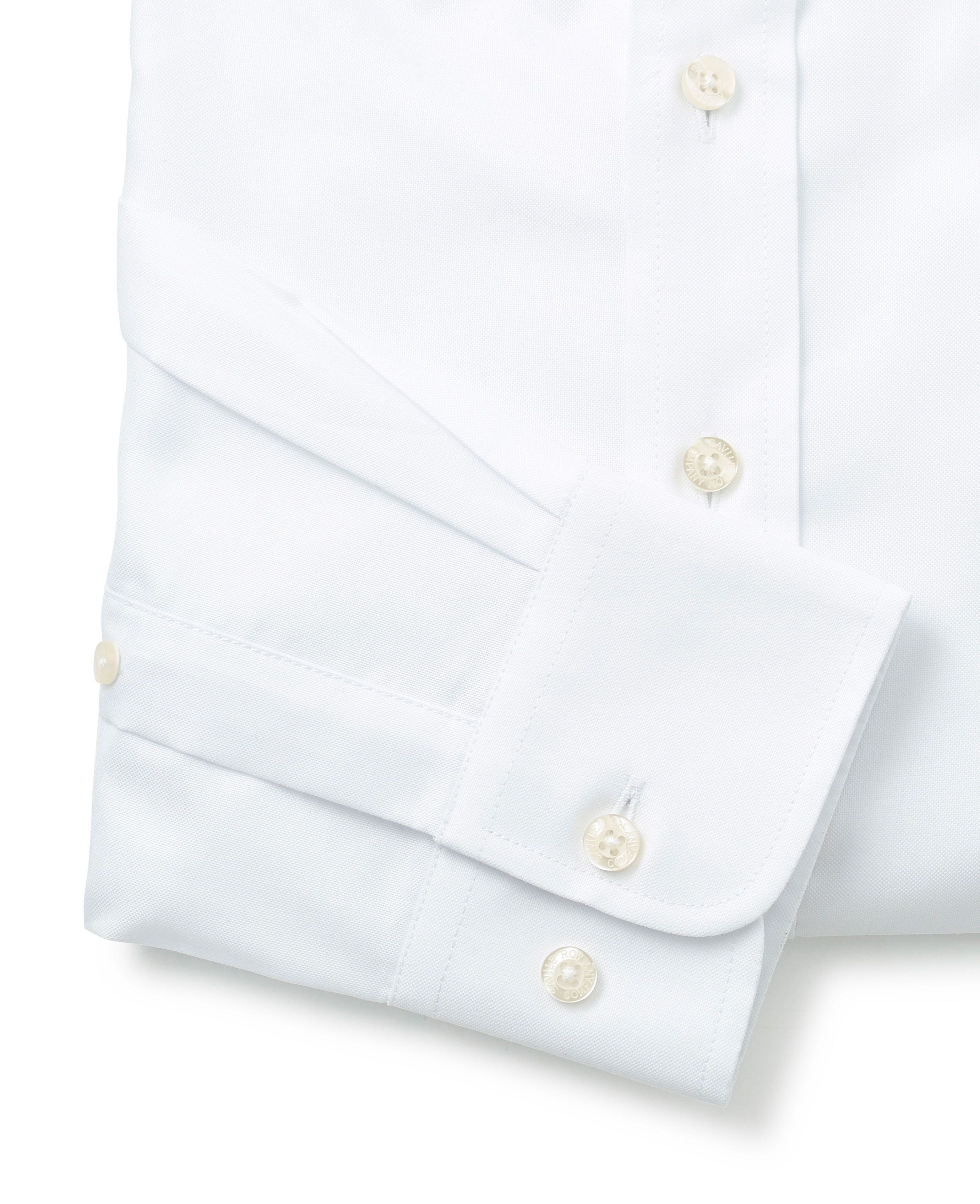 Men's White Slim Fit Casual Shirt In Shorter Length | Savile Row Co