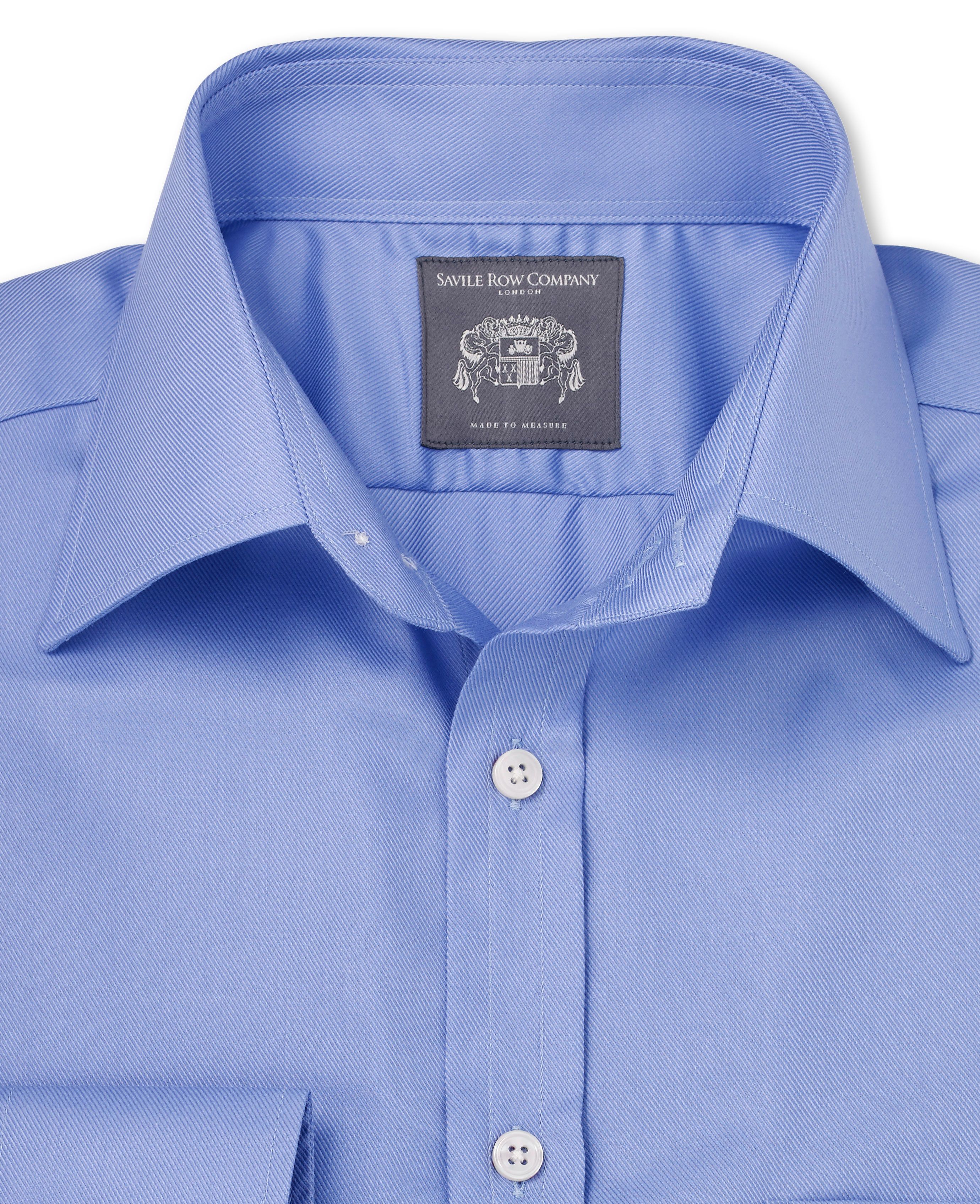 own blue twill made to shirts online Savile Row Co
