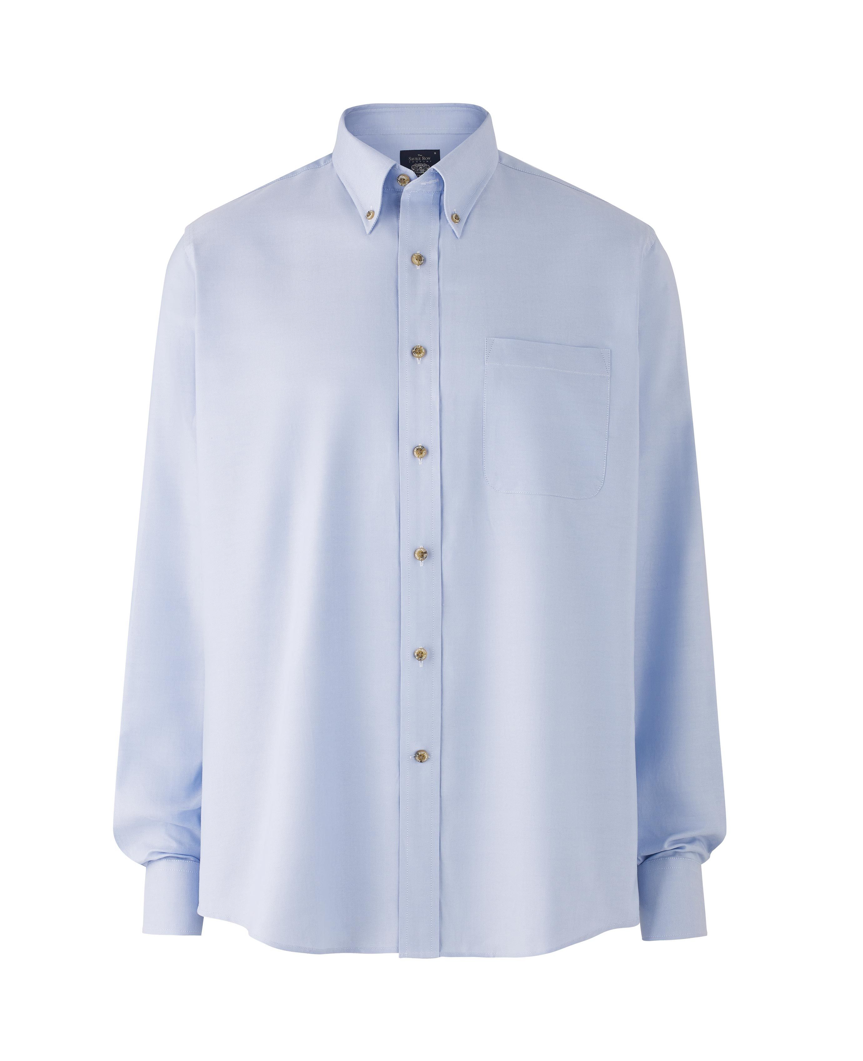 Mens Light Blue Classic Fit Oxford Shirt | Savile Row Co