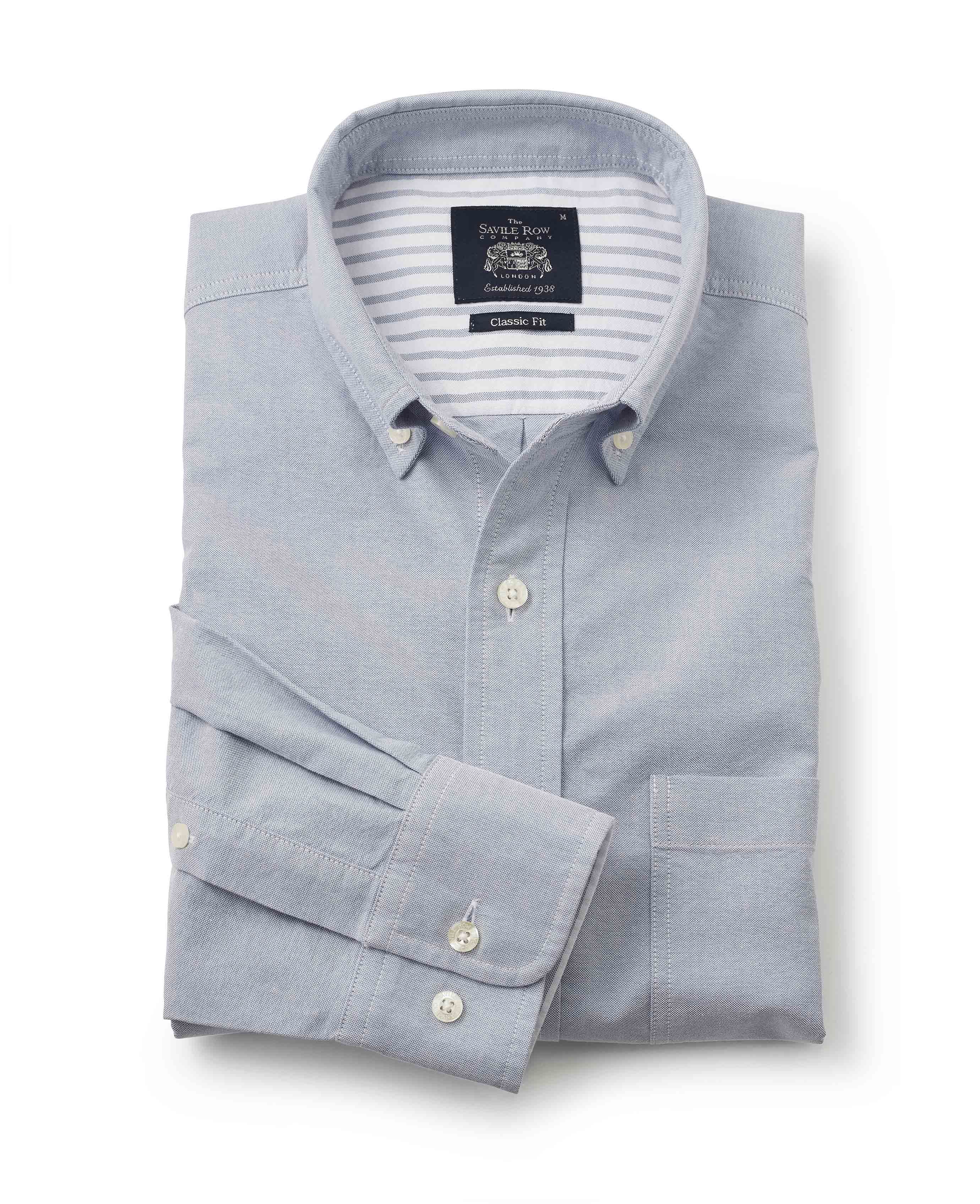 Light Denim Blue Classic Fit Oxford Shirt