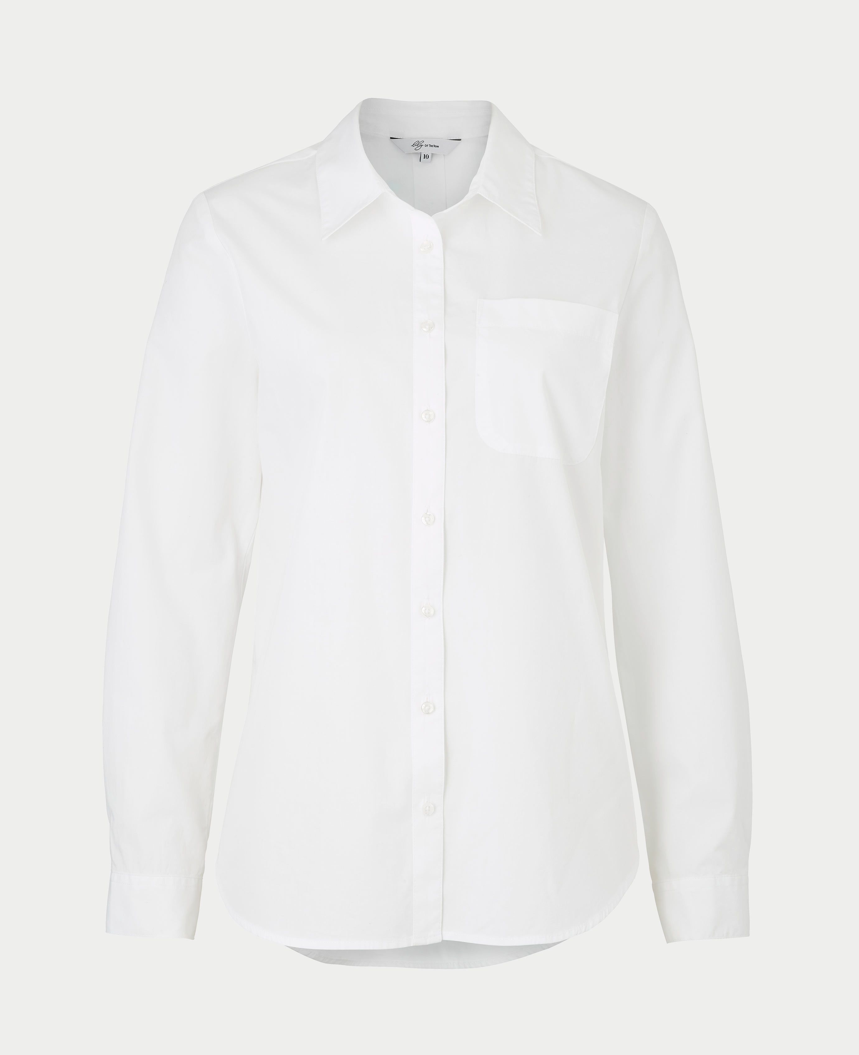 Women’s Poplin Semi-Fitted Shirt in White | Savile Row Co