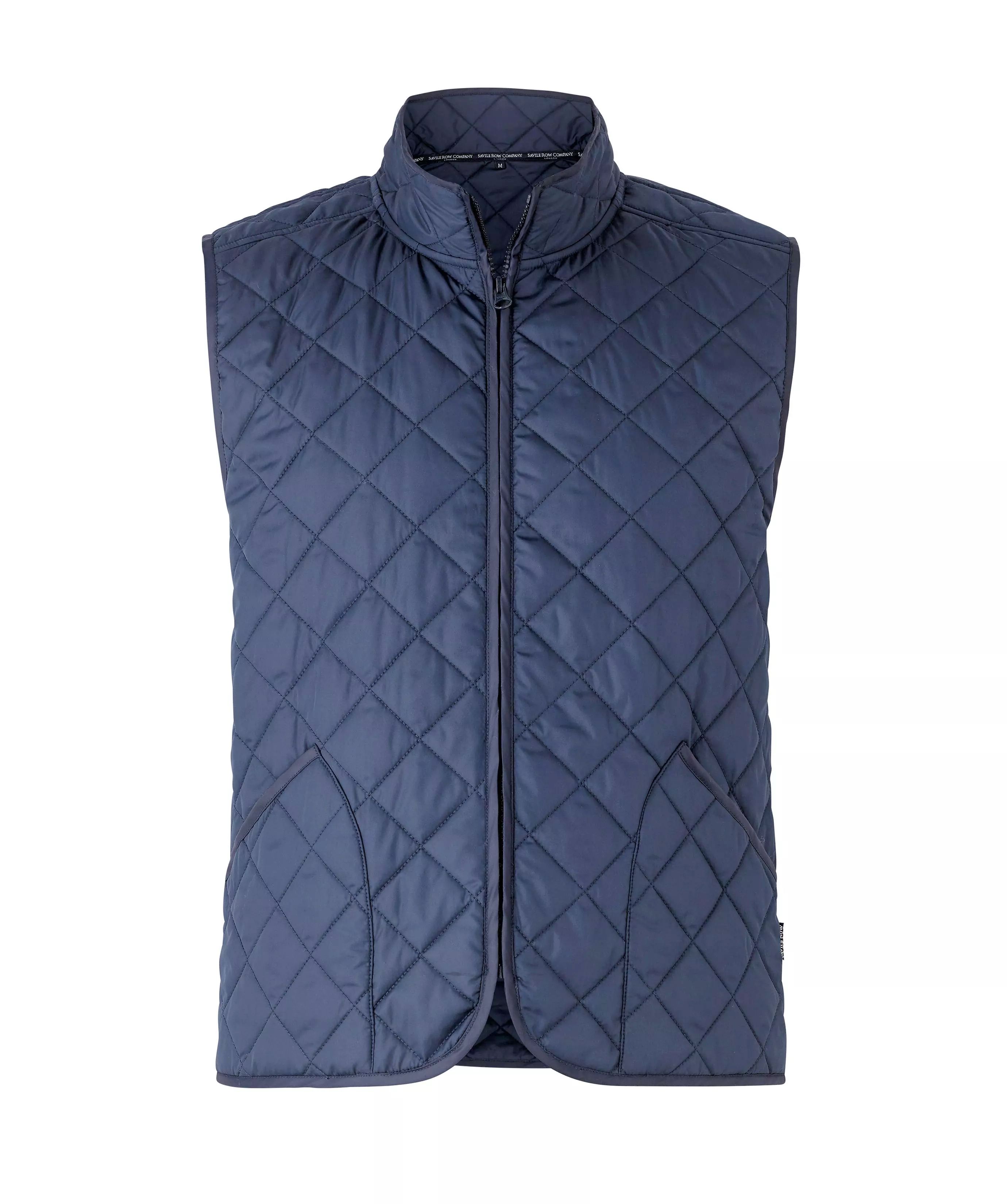 Men's Navy Quilted Gilet | Savile Row Co