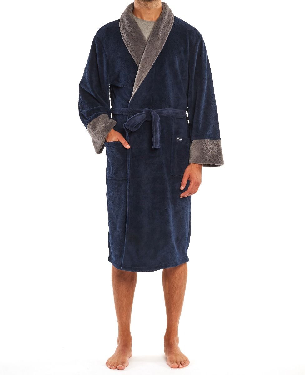 Men Fleece Thick Warm Long Bath Robe Dressing Gown Nightwear Bathrobe   Walmartcom