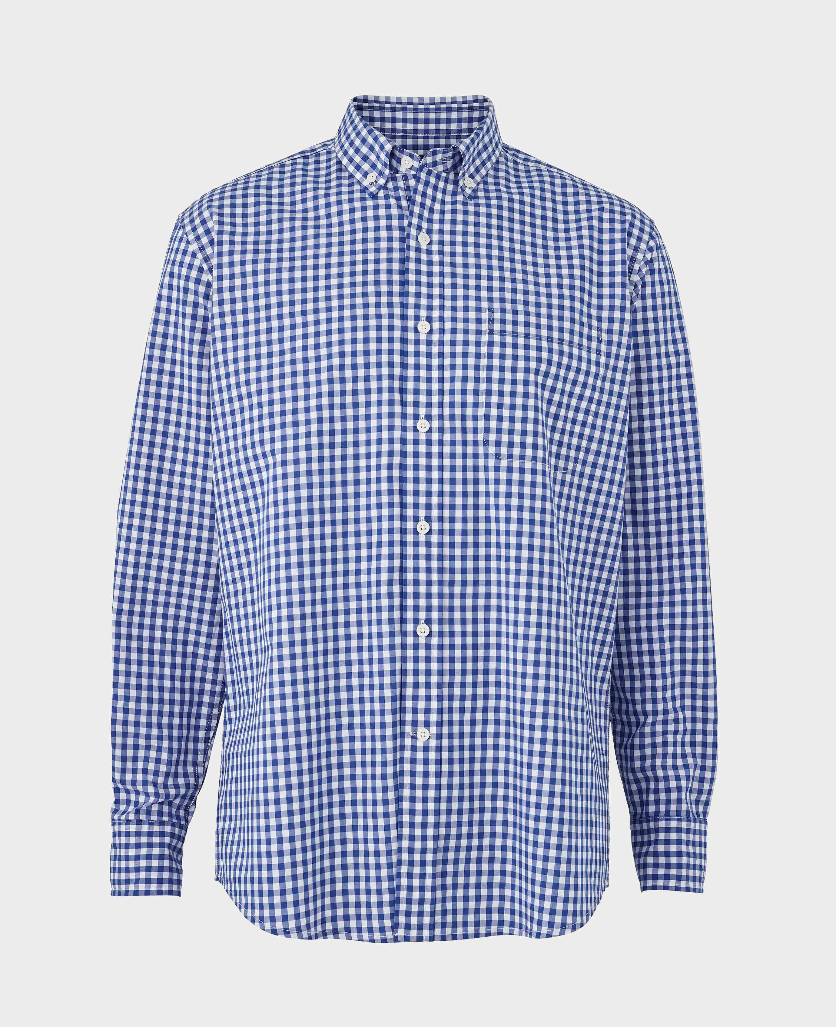 Men’s Button-Down Shirt in Blue Check | Savile Row Co