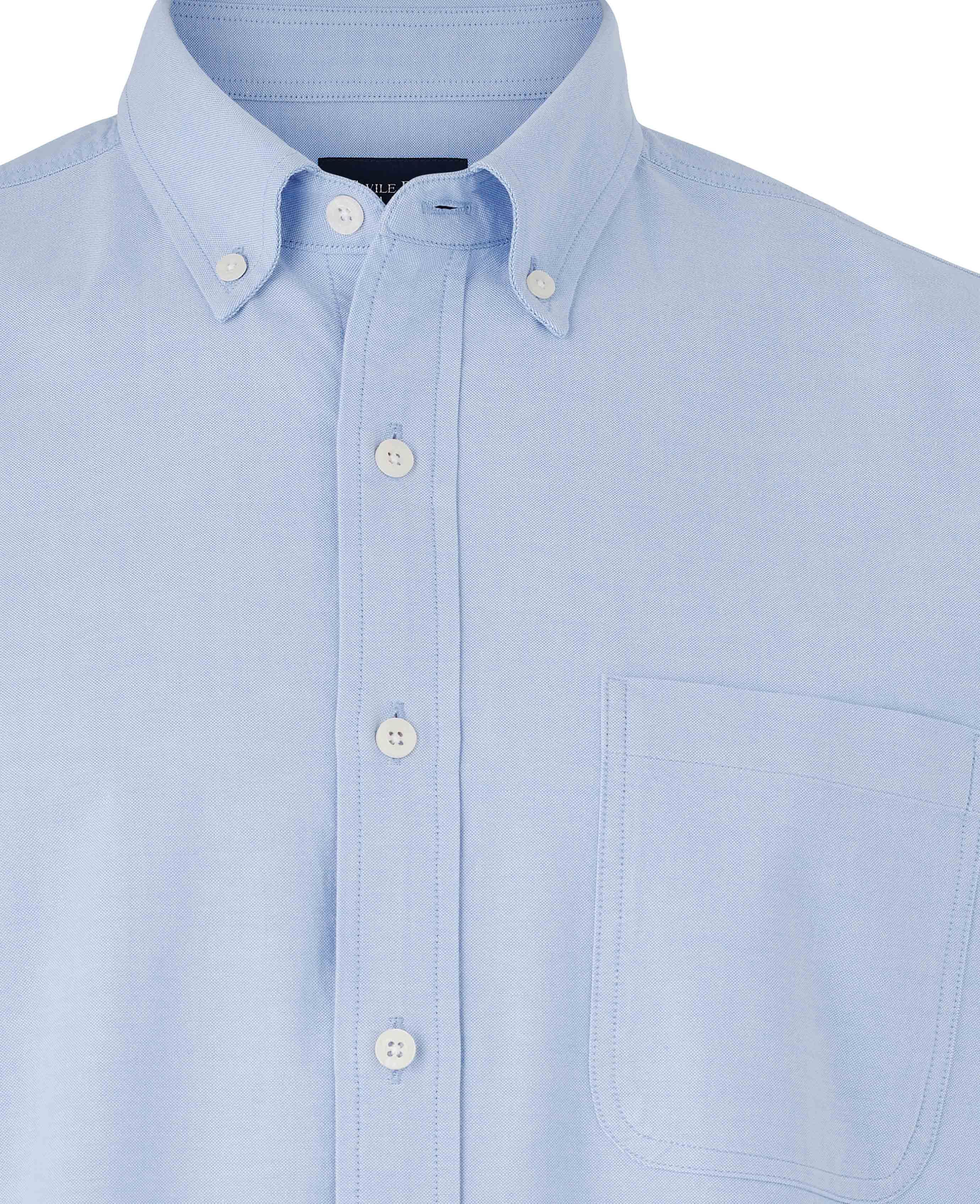 Men's Sky Blue Short Sleeve Oxford Casual Shirt | Savile Row Co
