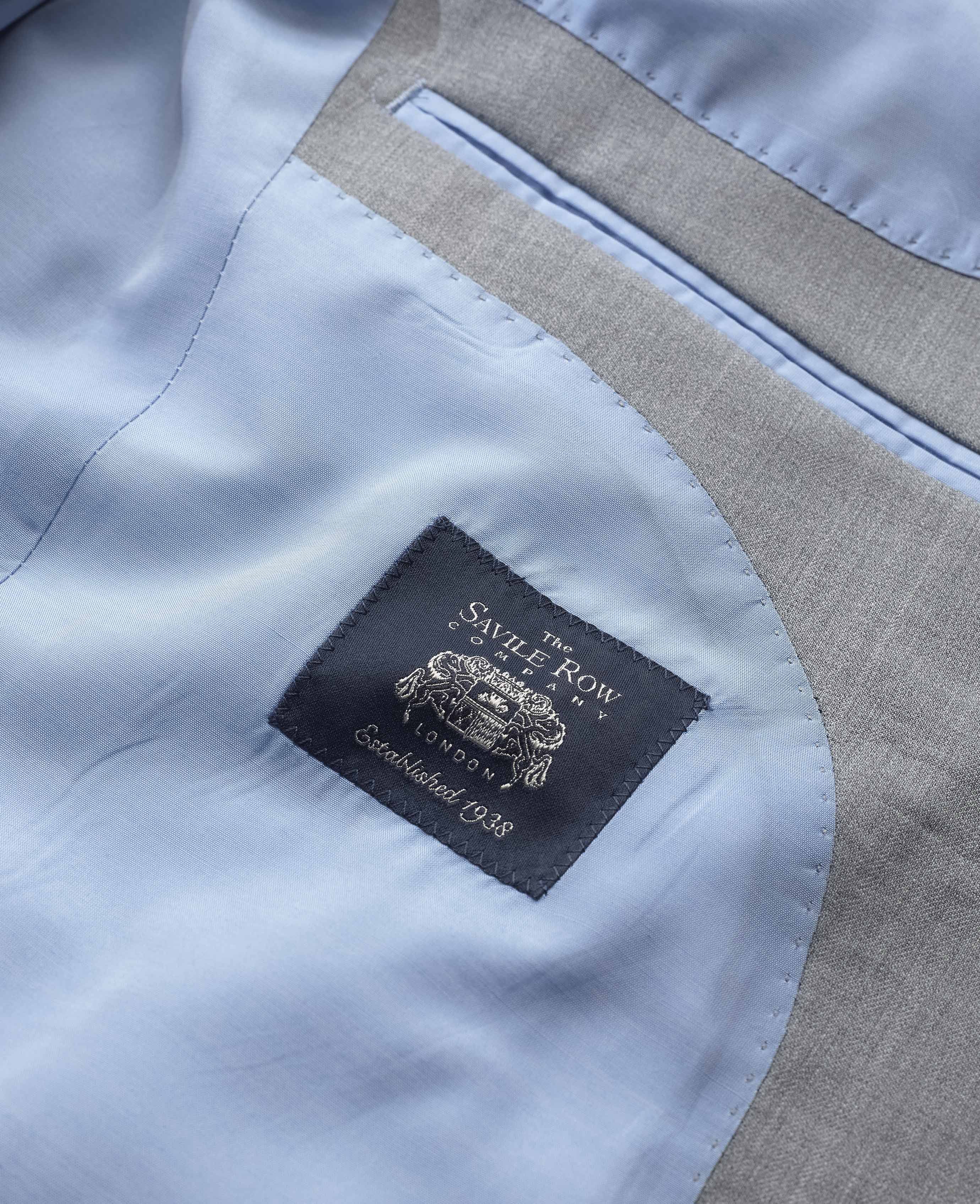 Men's Mid Grey Wool-Blend Suit Jacket | Savile Row Co
