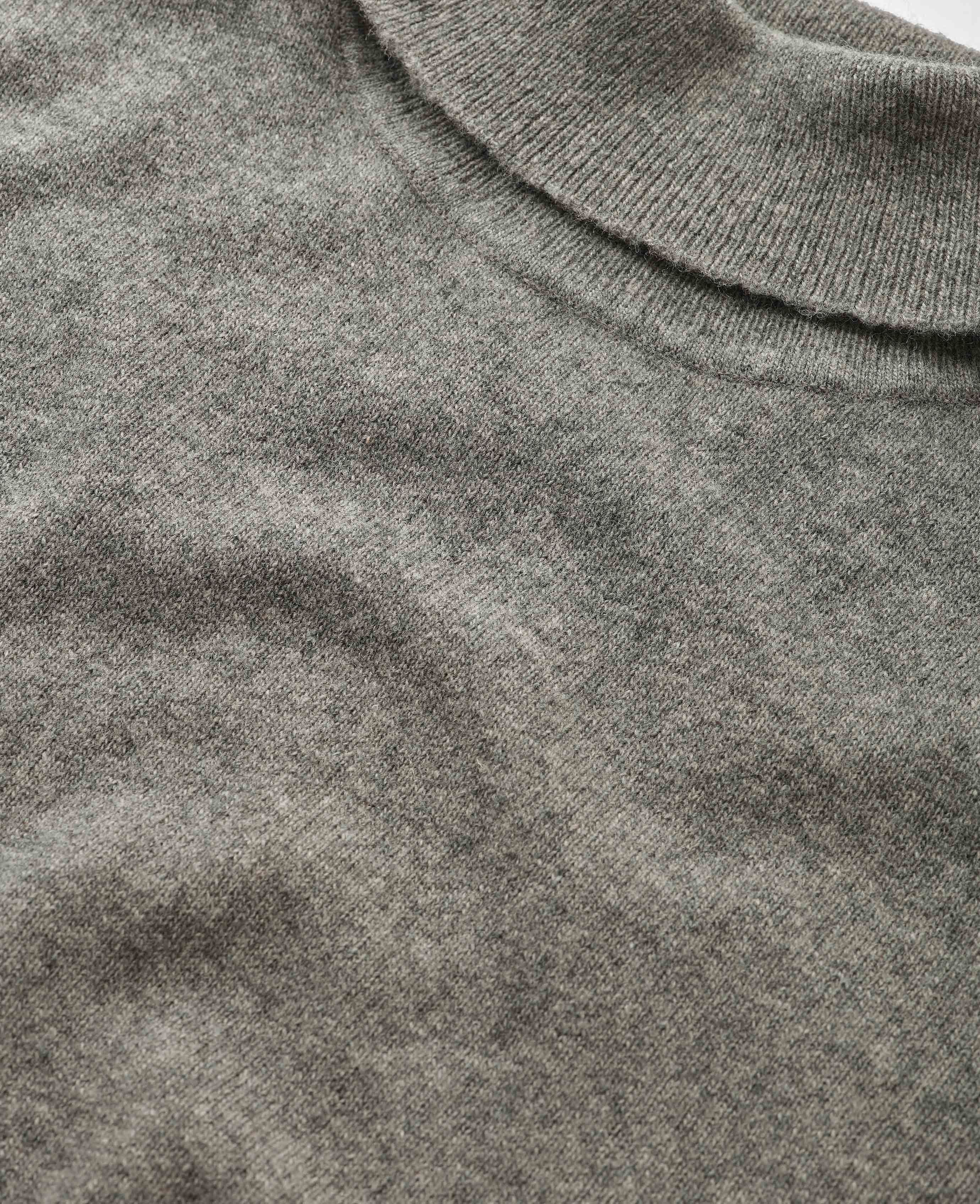 Men's Wool Cashmere Roll Neck Jumper In Grey | Savile Row Co