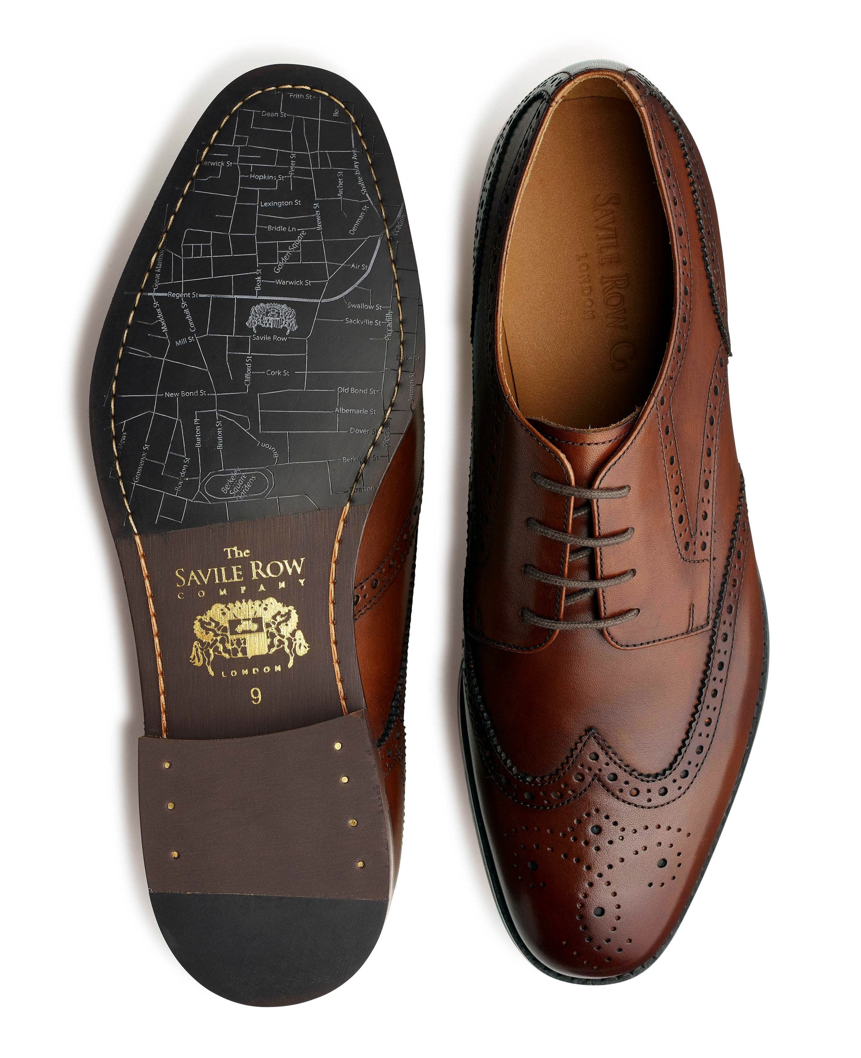 Buy Brown Designer Formal Derby Leather Shoes for Men - Escaro Royale