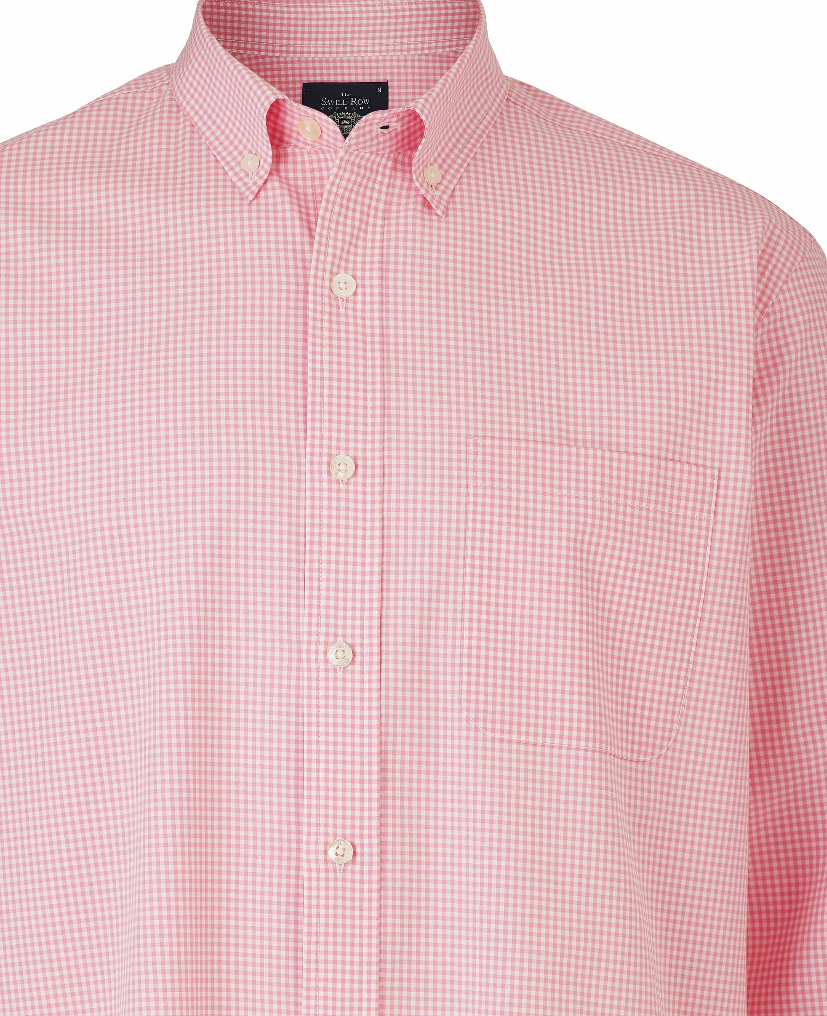 Thomas Pink Checkered-gingham Pink Long Sleeve Button-Down Shirt Size 6 -  75% off