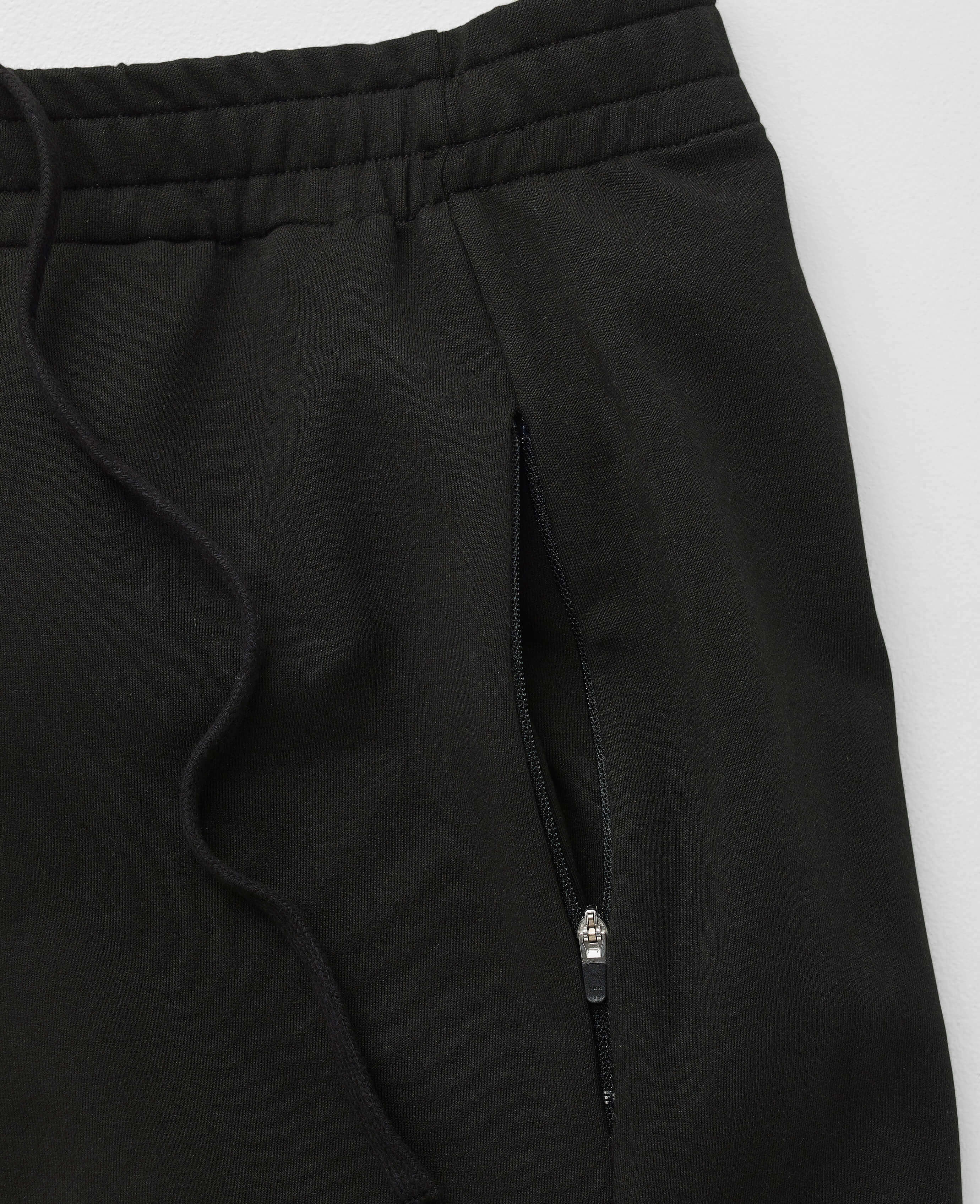 Men's Black Loopback Stretch Cotton Active Jogging Bottoms | Savile Row Co