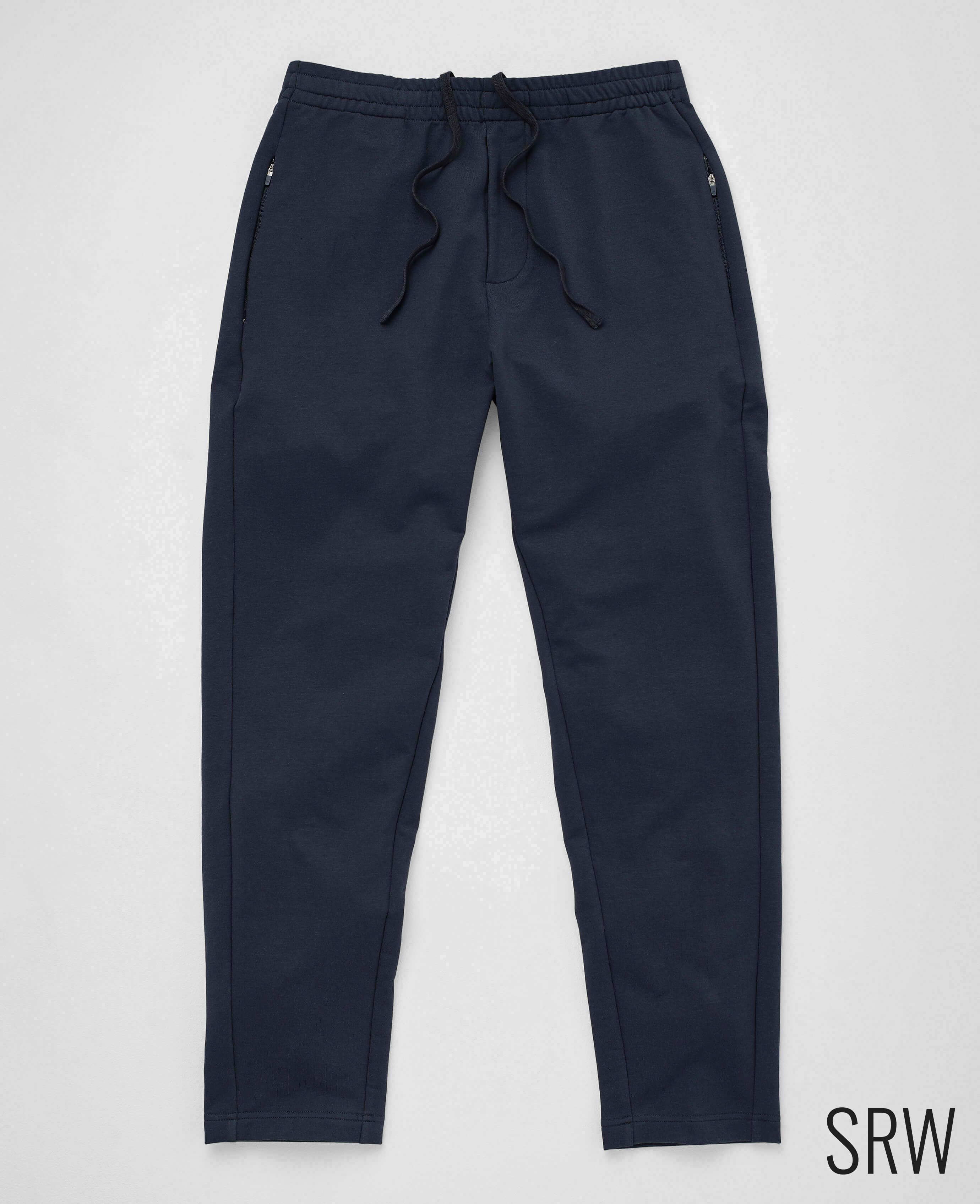 Men's Navy Loopback Stretch Cotton Active Jogging Bottoms | Savile Row Co