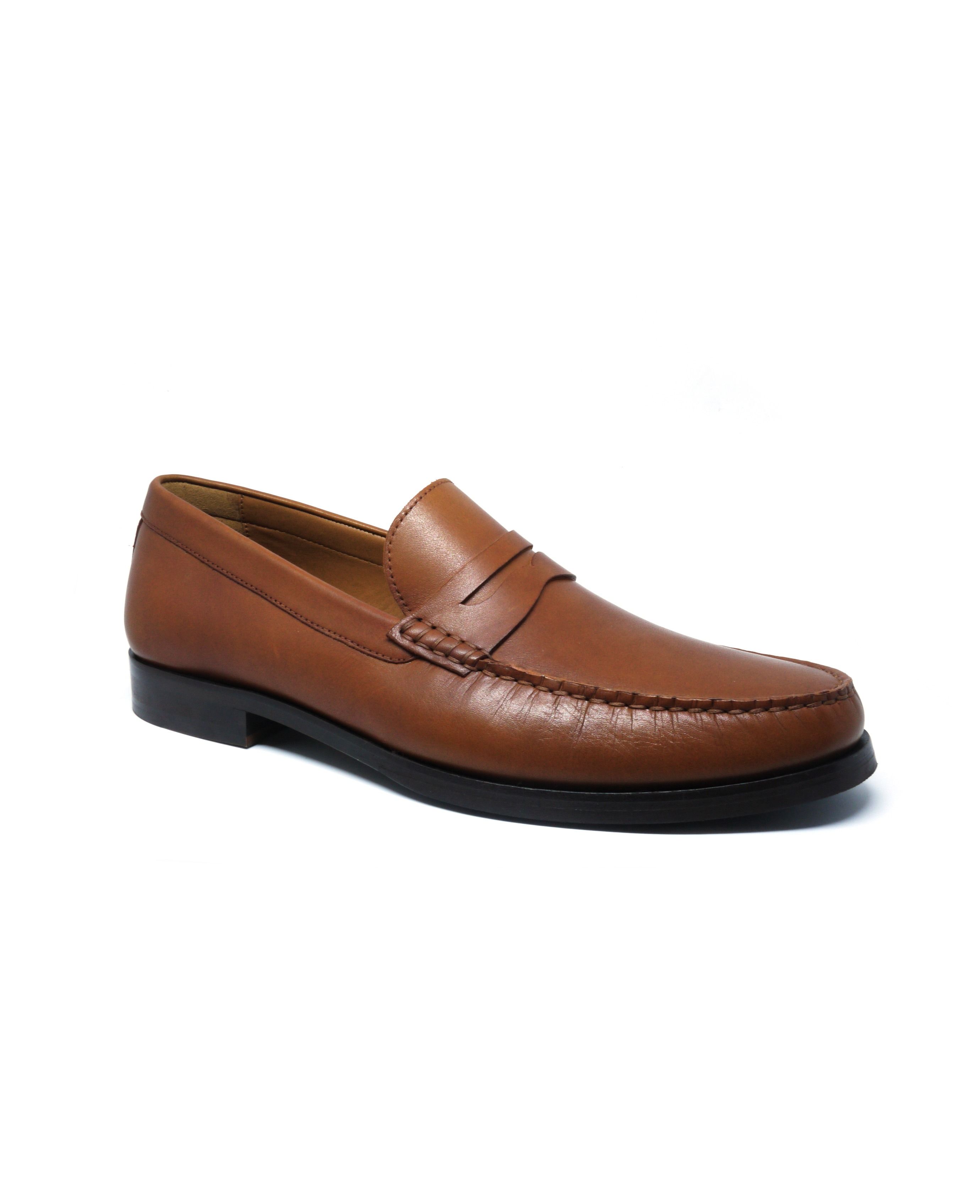 Men's Tan Leather Loafers | Savile Row Co