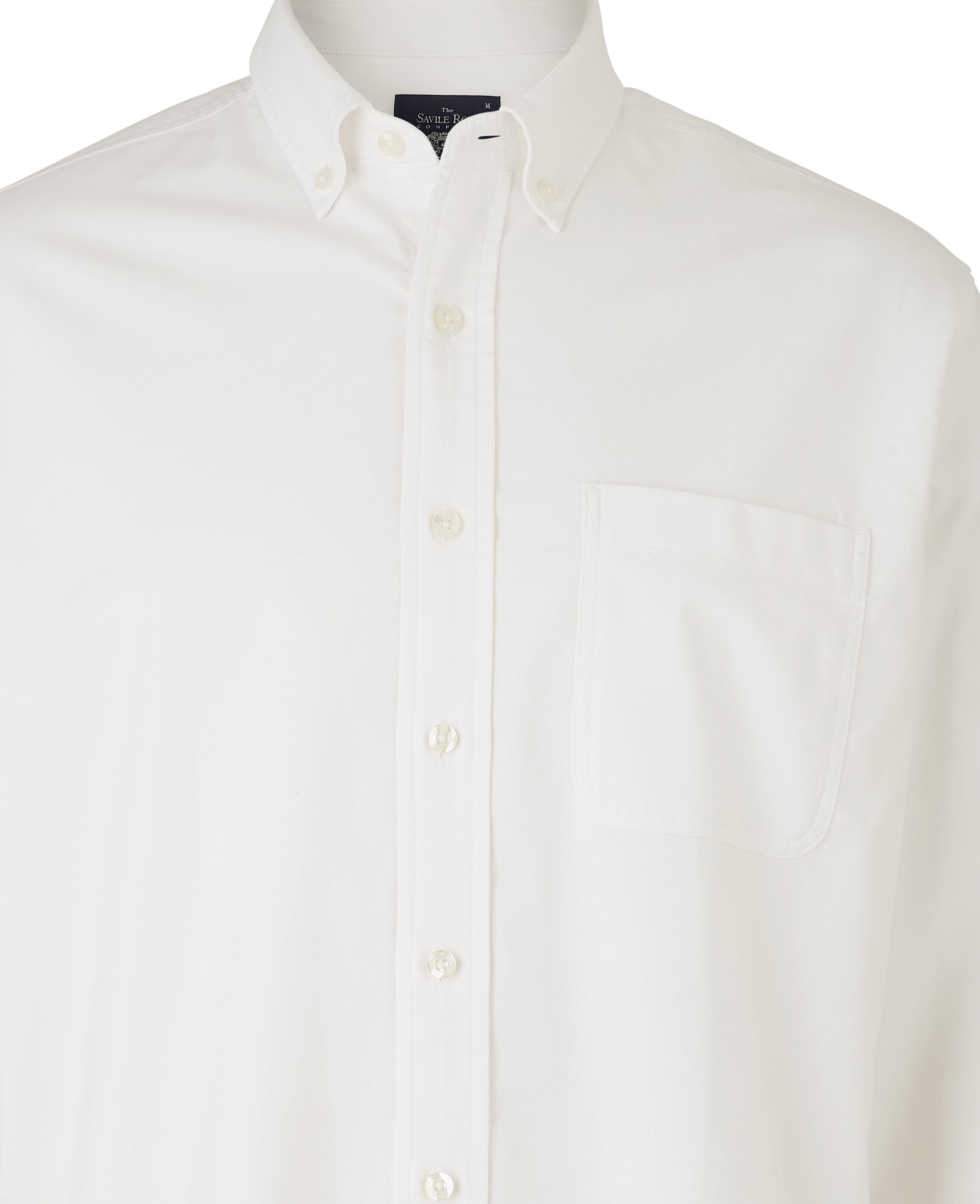 Men's White Classic Fit Oxford Shirt | Savile Row Co