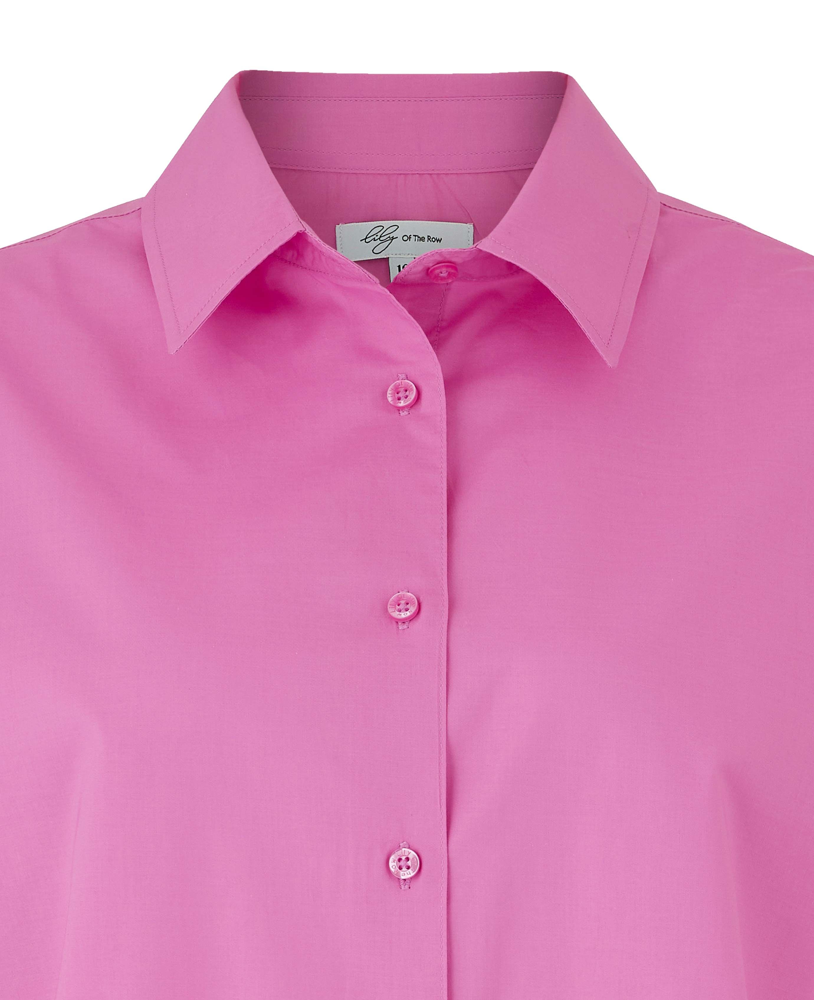 Oversized Cotton Shirt - Pink - Ladies