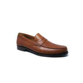 Mens Tan Leather Loafers | Savile Row Co