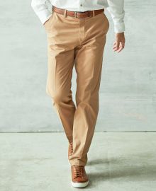 Click to view product details and reviews for Mens Classic Fit Tan Flat Front Stretch Cotton Chinos W30 L34.
