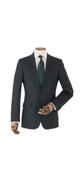 Bottle Green Wool-Blend Textured Suit Jacket - MFJ343BTL - Thumbnail Image 78x98px