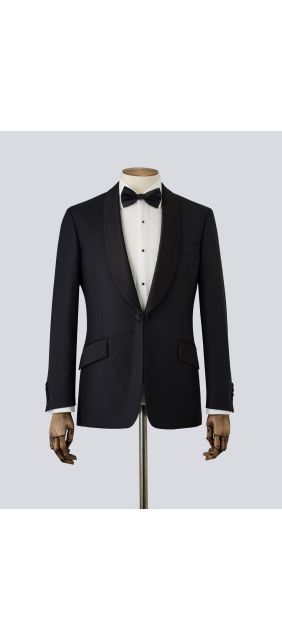 Limited Edition Black Herringbone Wool Suit