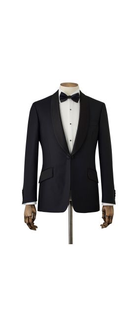 Limited Edition Black Herringbone Wool Suit