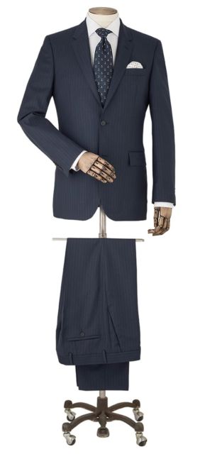 Navy Stripe Tailored Suit