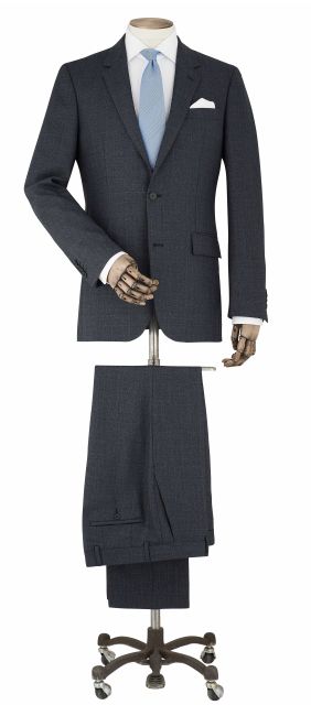 Grey Check Wool-Blend Tailored Suit - MSUIT362GRY