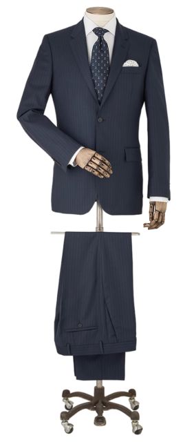 Navy Stripe Tailored Suit
