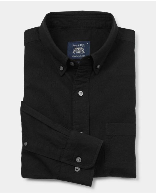Black Classic Fit Oxford Shirt