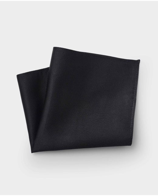 Black Silk Twill Pocket Square