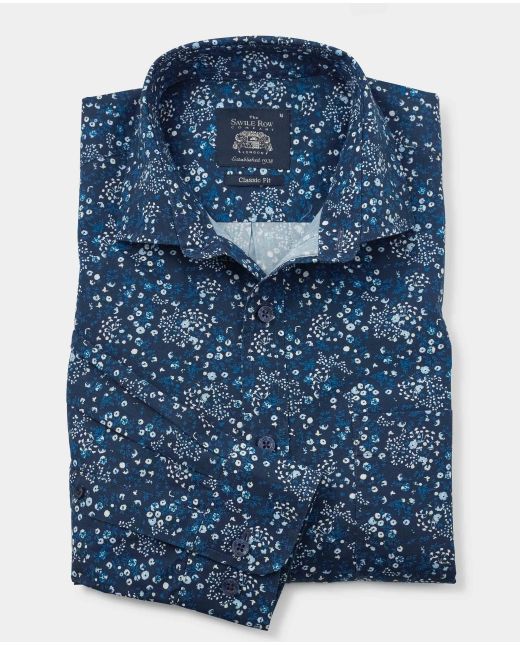 Blue Floral Shirt