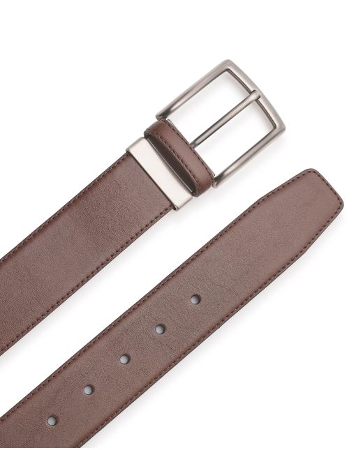 Brown Leather Belt - MBE948BRN - Large Image