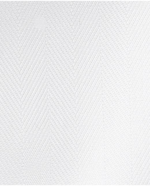 Caspar White Herringbone Made-To-Measure Shirt
