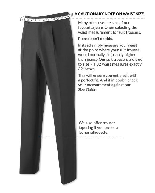 Navy Grey Birdseye Tailored Business Trousers
