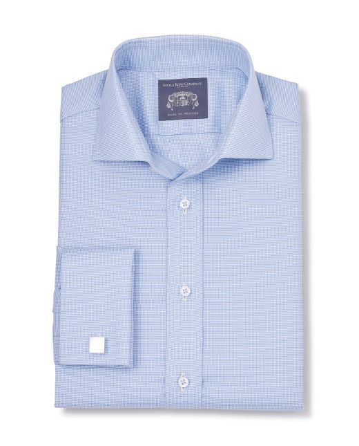 Chester Blue Dobby Made To Measure Shirt - Large Image