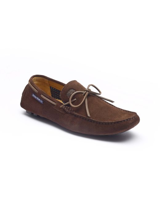 Chocolate Brown Suede Driving Shoes