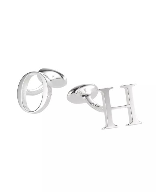 Sterling Silver Initial Letter Cufflink