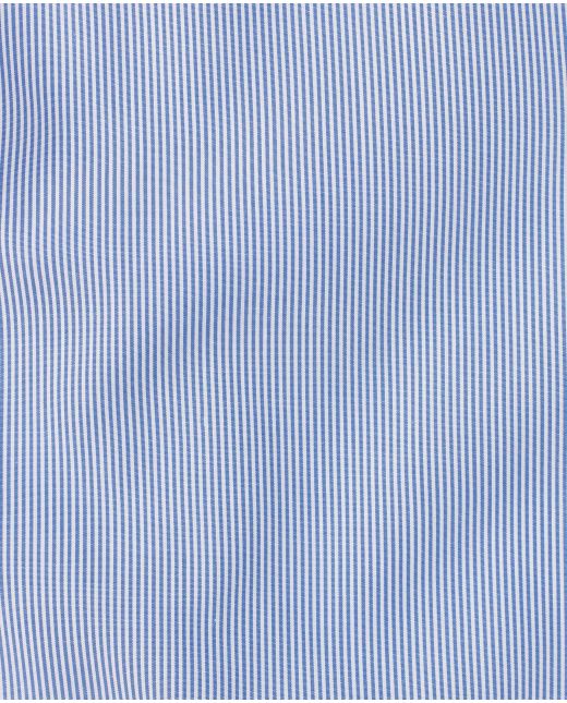 Jacob Navy Fine Bengal Stripe Made To Measure Shirt - Large Image