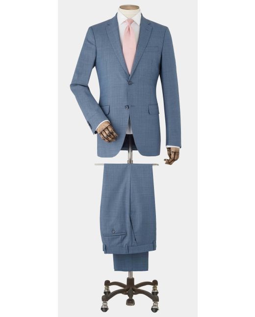 Denim Navy Wool Blend Tailored Suit