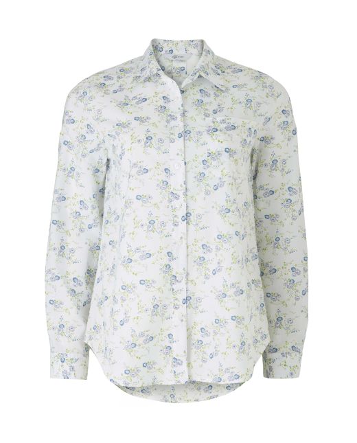Ditsy Vintage Print Semi-Fitted Women's Shirt