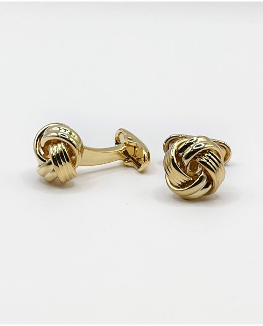 Gold Tone Rhodium Plated Knot Cufflinks