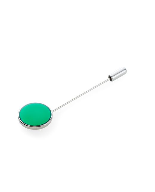 Green Round Lapel Pin - MTP1052GRN - Small Image 280x344px