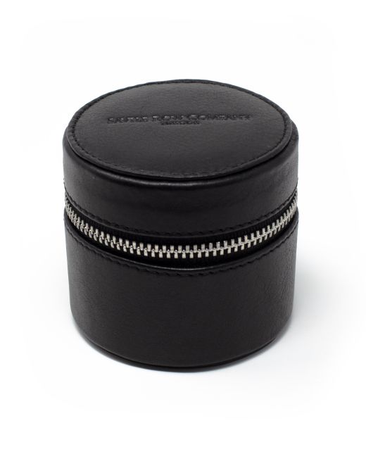 Black Leather Cufflink Storage Box - MLG1020BLK