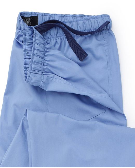 Blue Cotton Lounge Pants - Waist Detail - MLP1066MBU