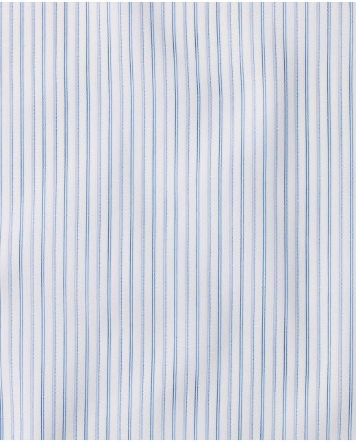 Jeffrey Blue Navy White Fine Stripe Made To Measure Shirt - Large Image