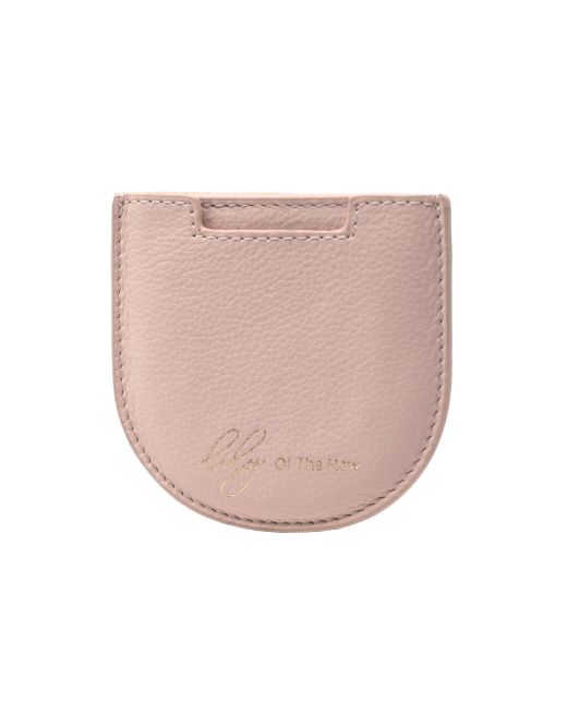 Light Pink Leather Compact Mirror