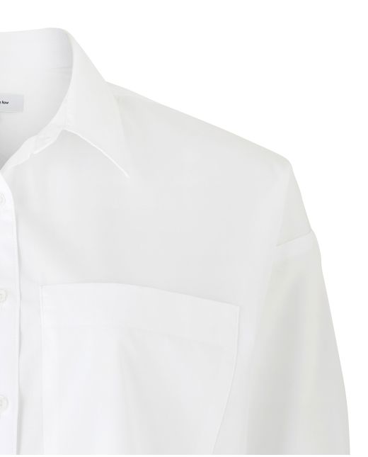 Women's White Cotton Poplin Oversized Shirt
