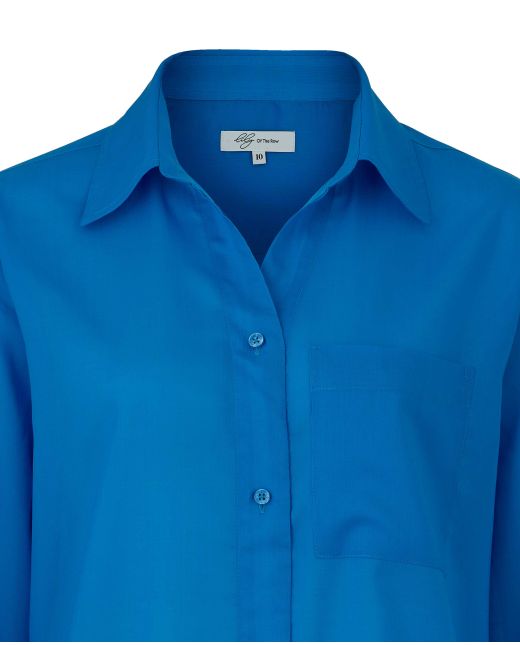 Women's Blue Tencel Oversized Shirt