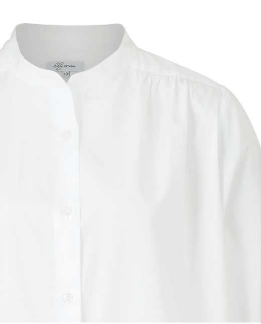 Women's White Poplin Loose Fit Shirt
