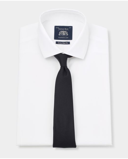 White Extra Slim Fit Stretch Single Cuff Formal Shirt
